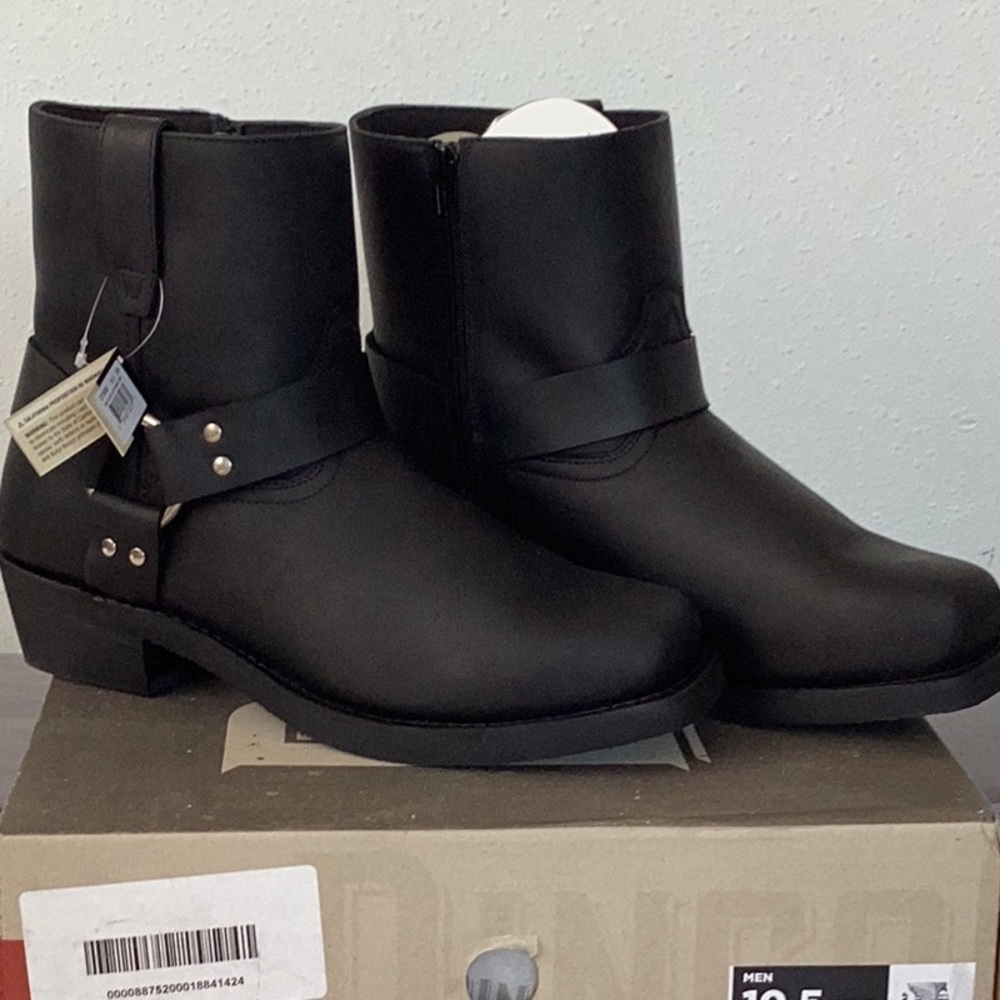 Dingo men’s Rev-up black leather harness boots